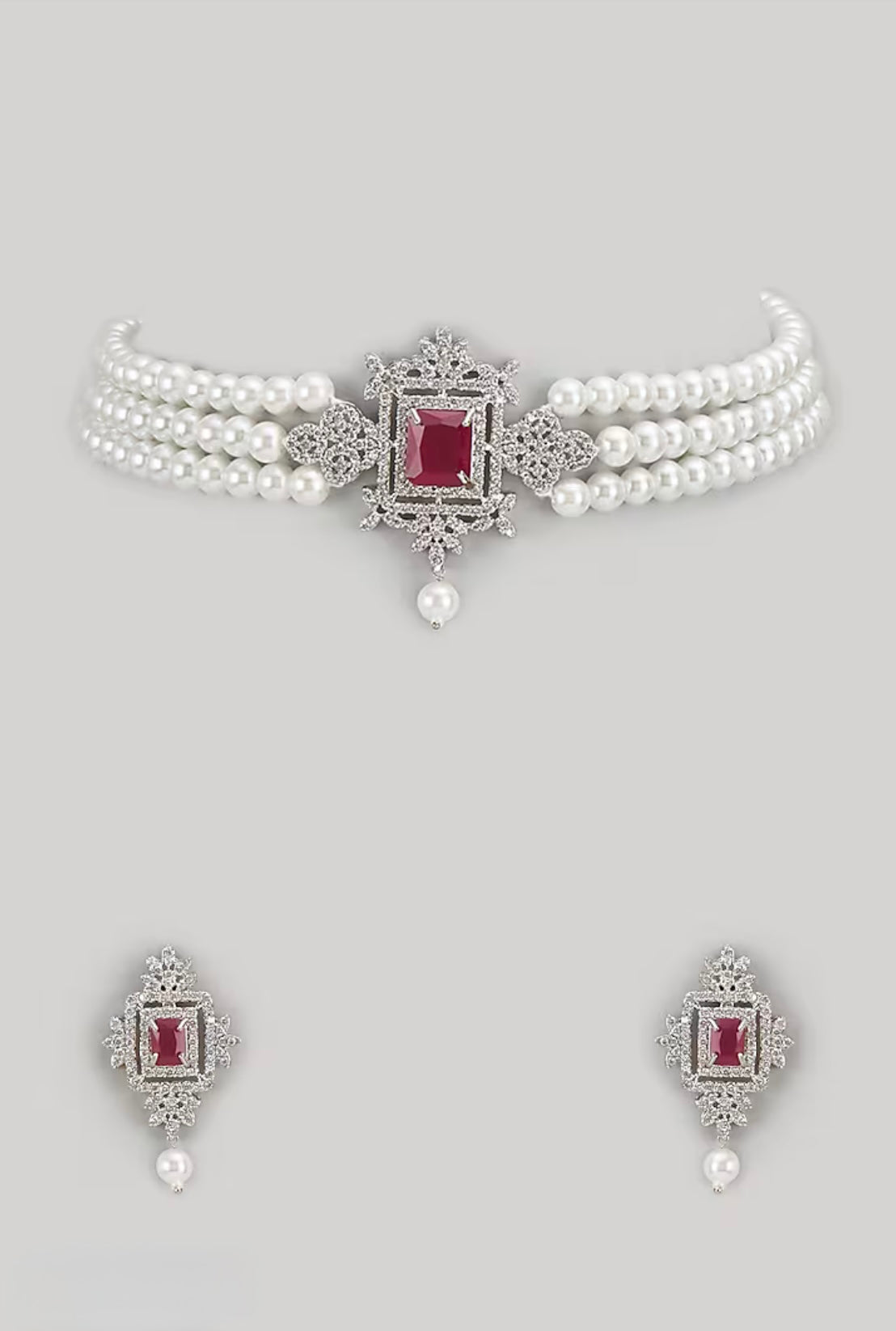 Charmaine pearl choker set