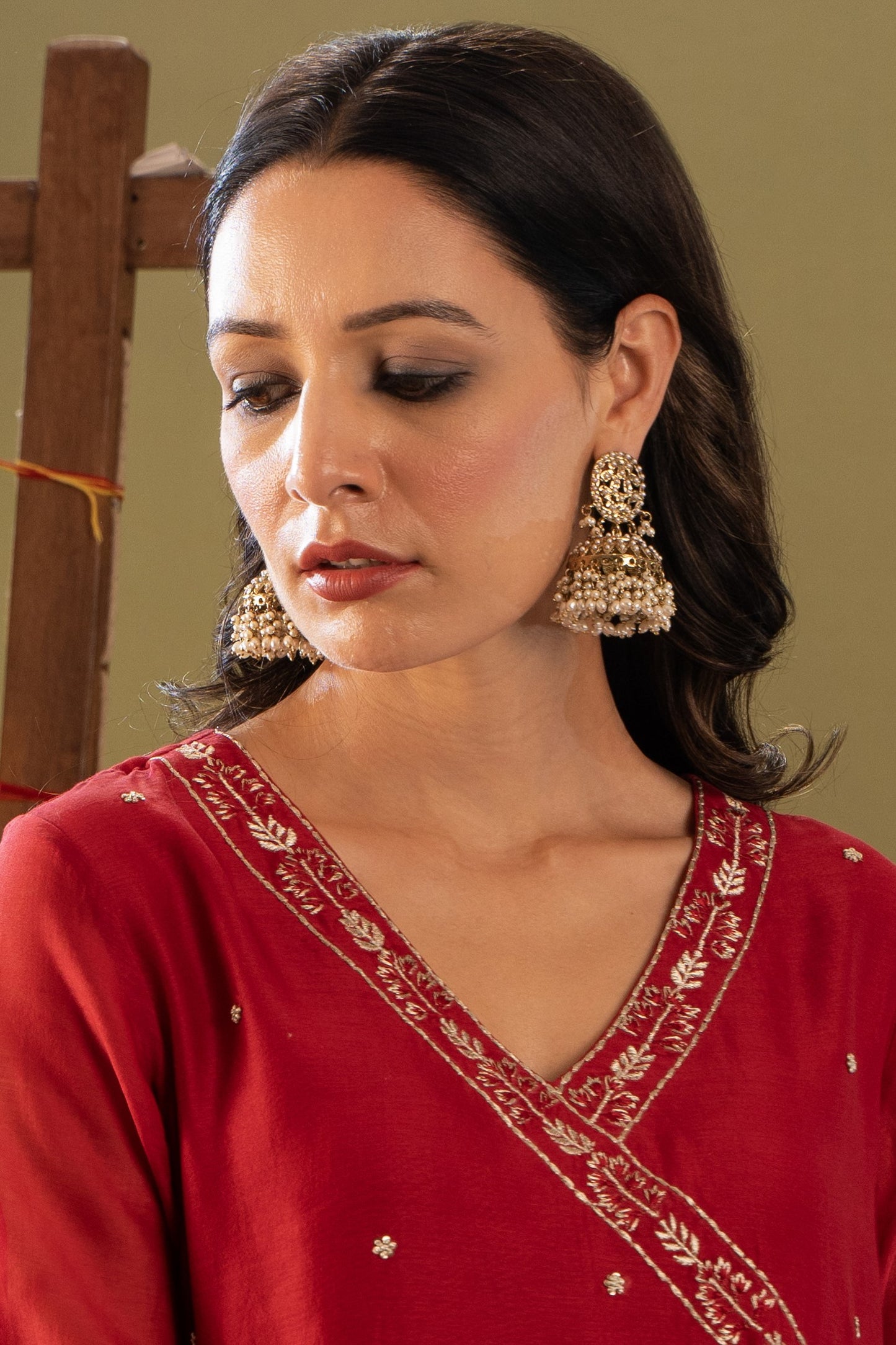 Kiran Jadau Jhumka Earrings