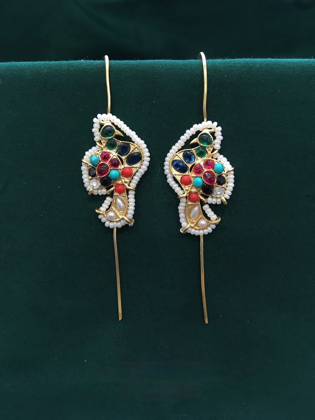 Peacock Cuff Earrings