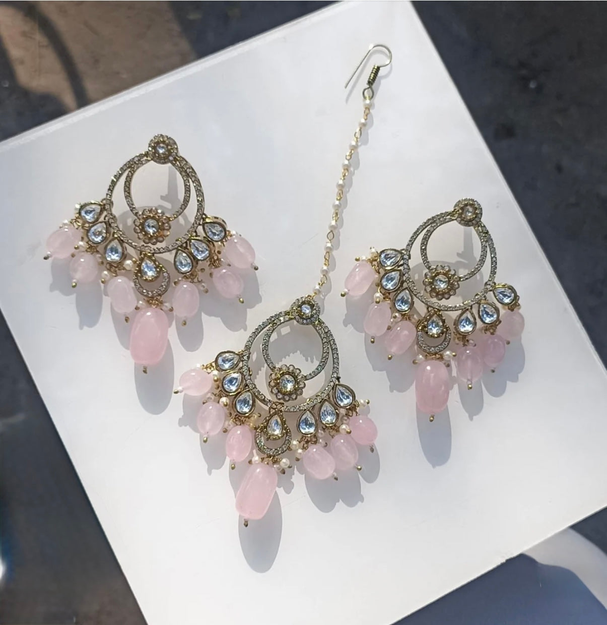 Divya Earrings and Tika Set