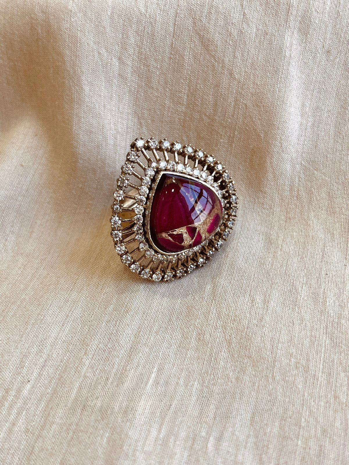 Suzanna Marble Stone Ring