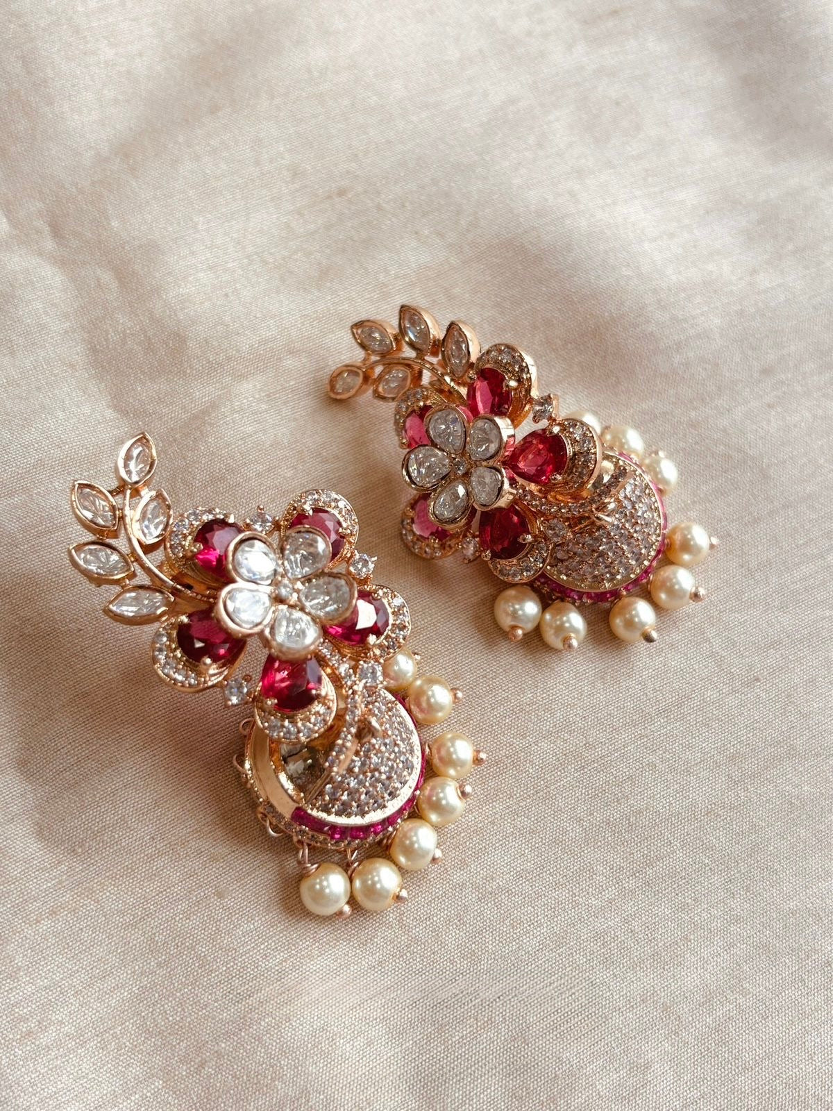Menaka Polki Jhumka Earrings