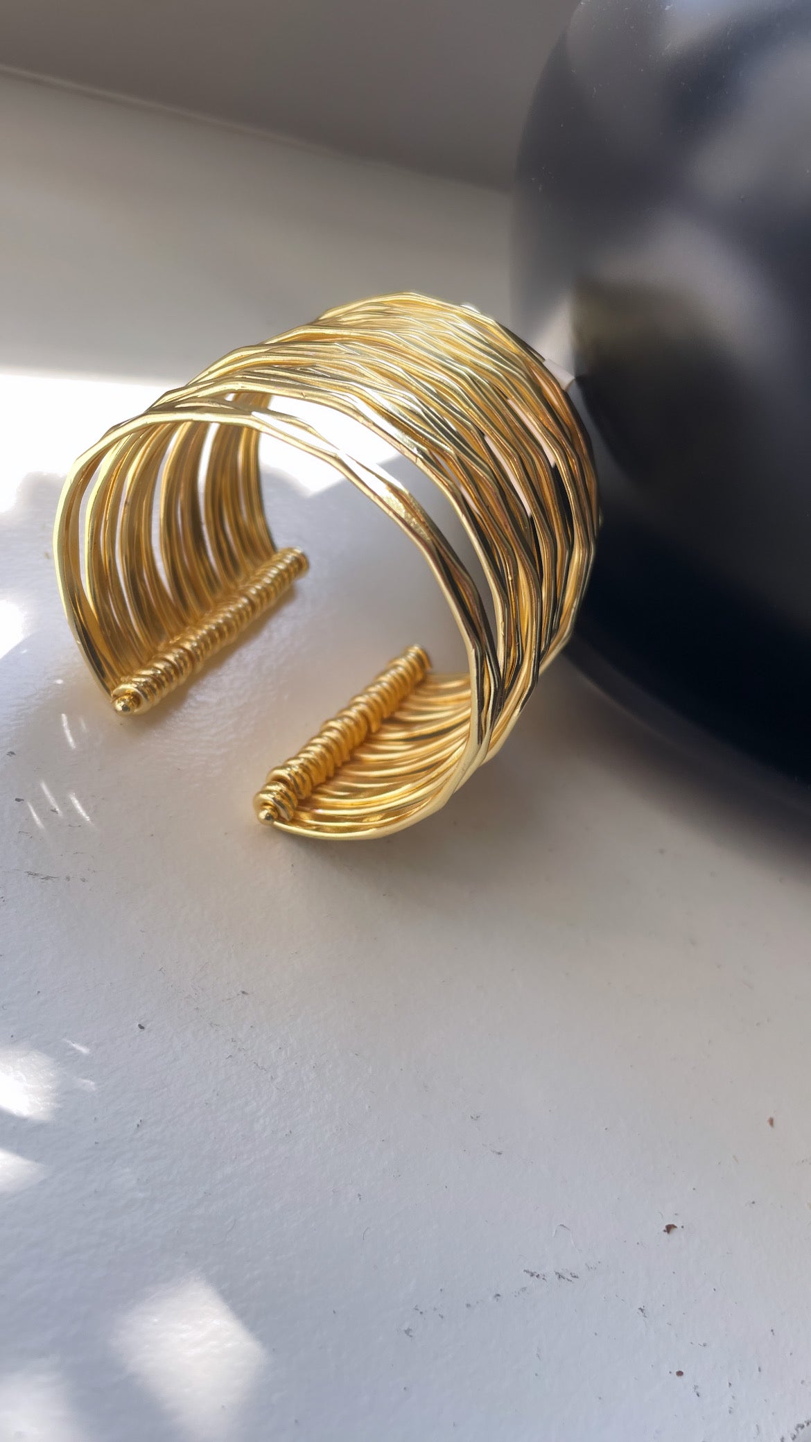 Gold cuff bracelet