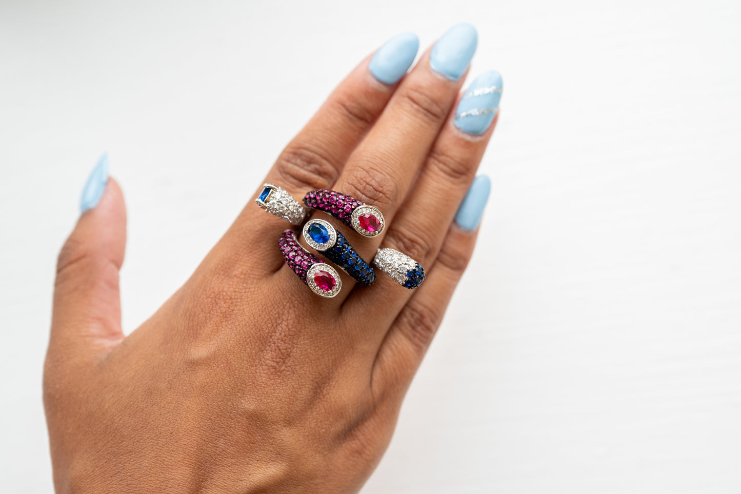 Marie Ring - Blue-Pink