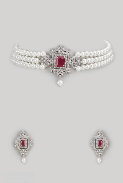 Charmaine pearl choker set