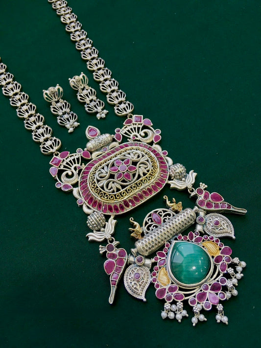Brahmi Long Necklace Set