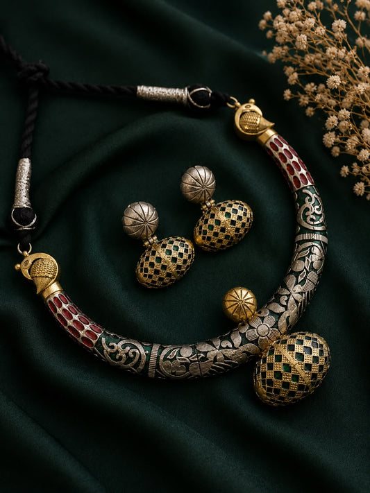 Enameled Hasli Necklace Set