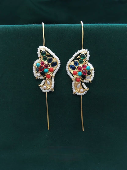 Peacock Cuff Earrings