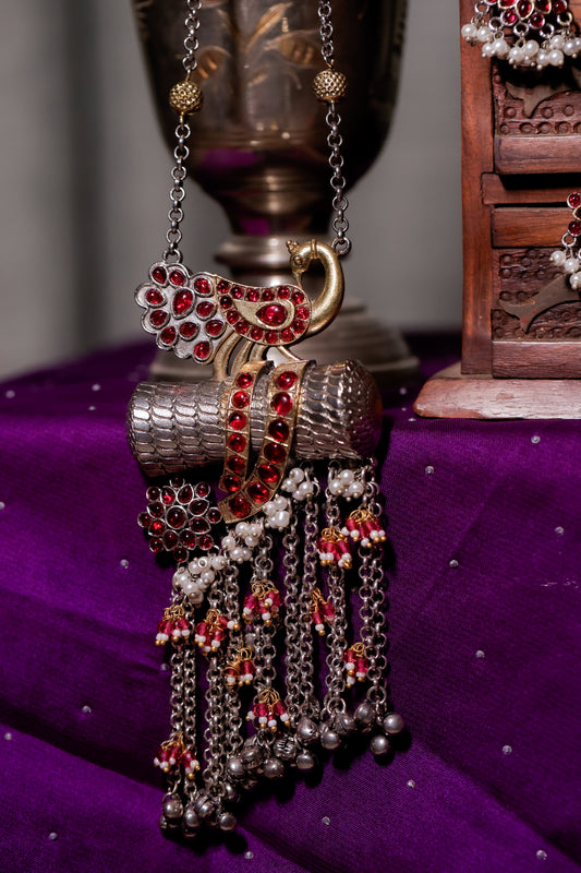 Peacock necklace set