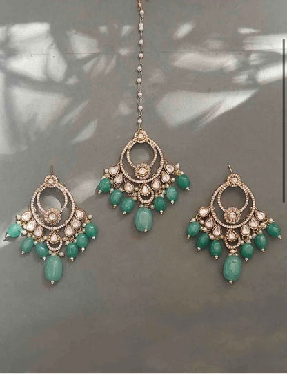Divya Earrings and Tika Set