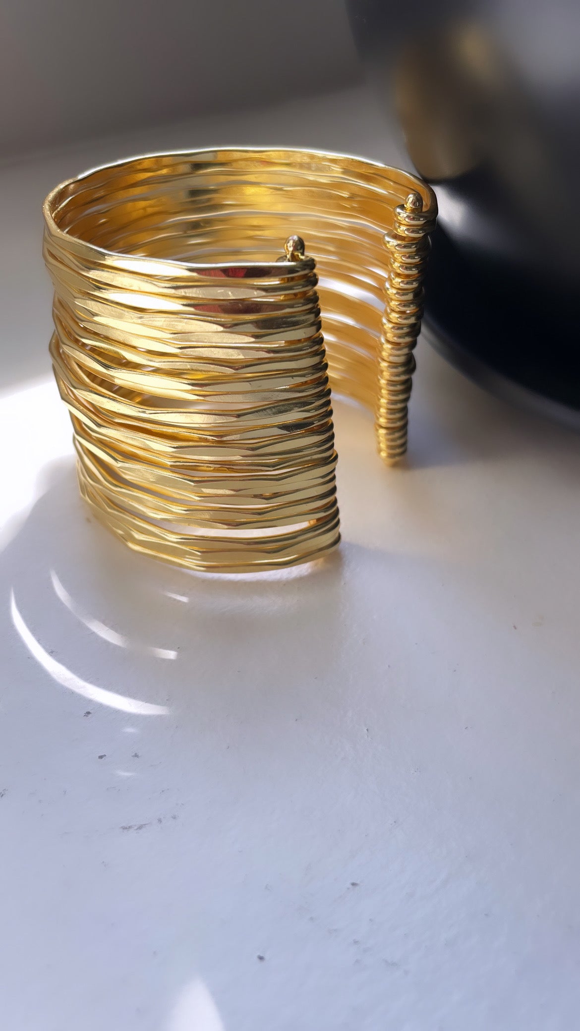 Gold cuff bracelet