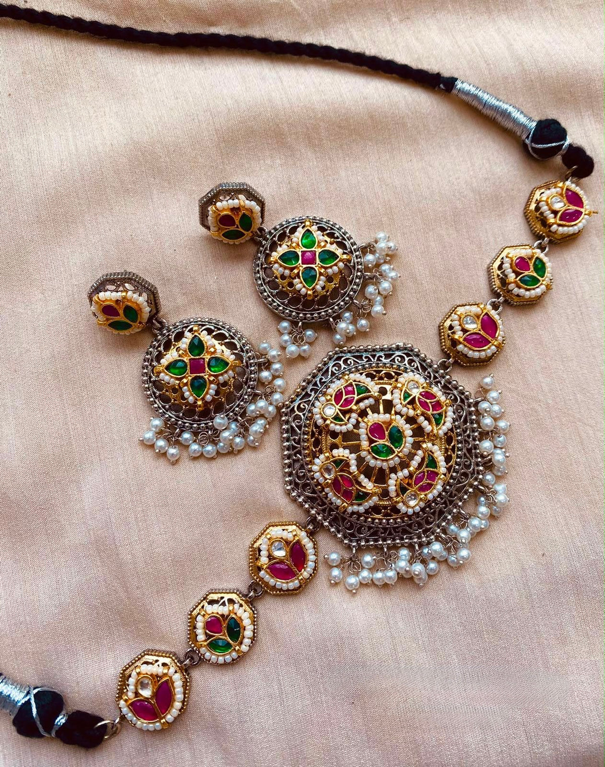 German Silver Fusion Choker Set