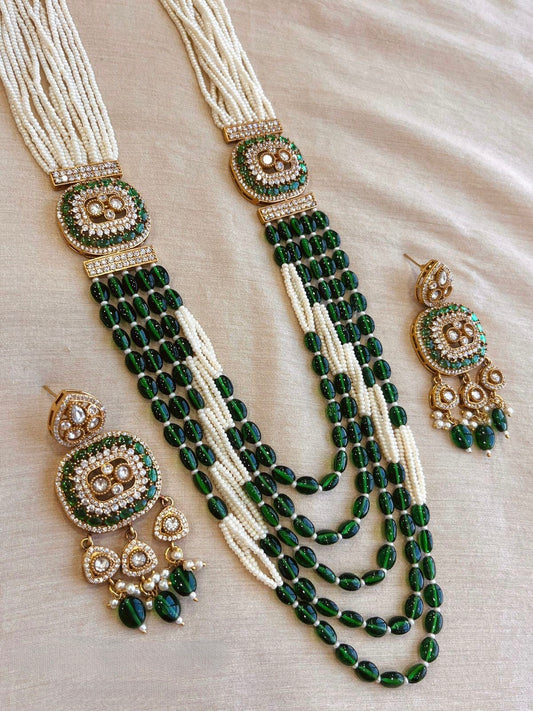 Multi Layered Maala Necklace Set