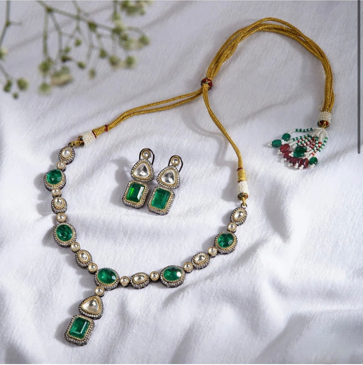 Victorian Polki Necklace Set