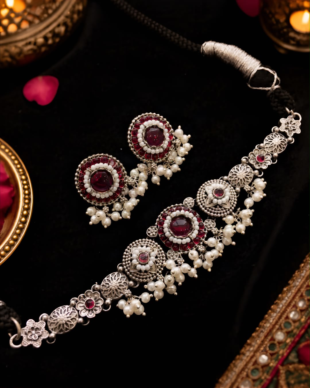German silver choker set