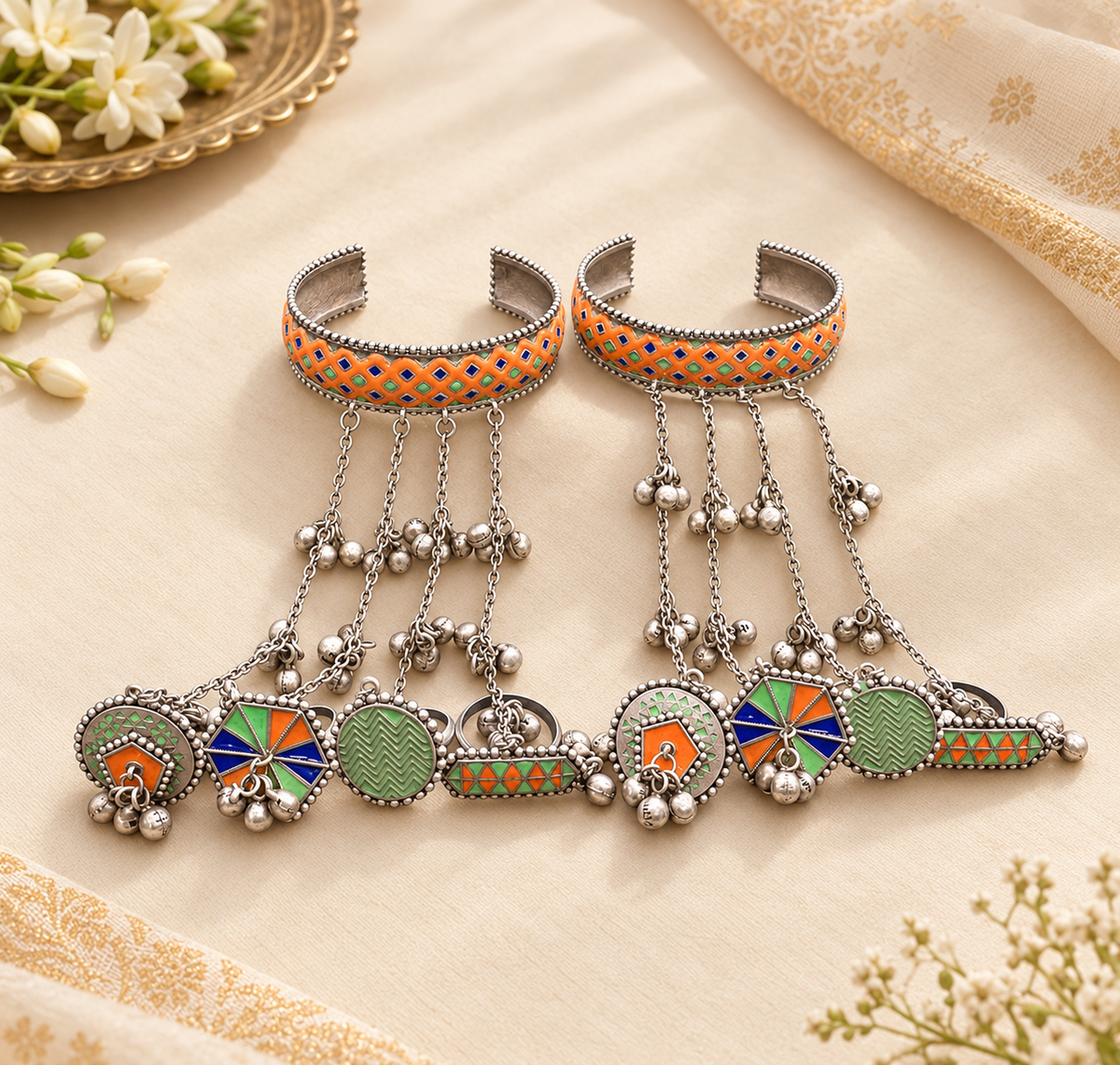 Enameled Haathphool